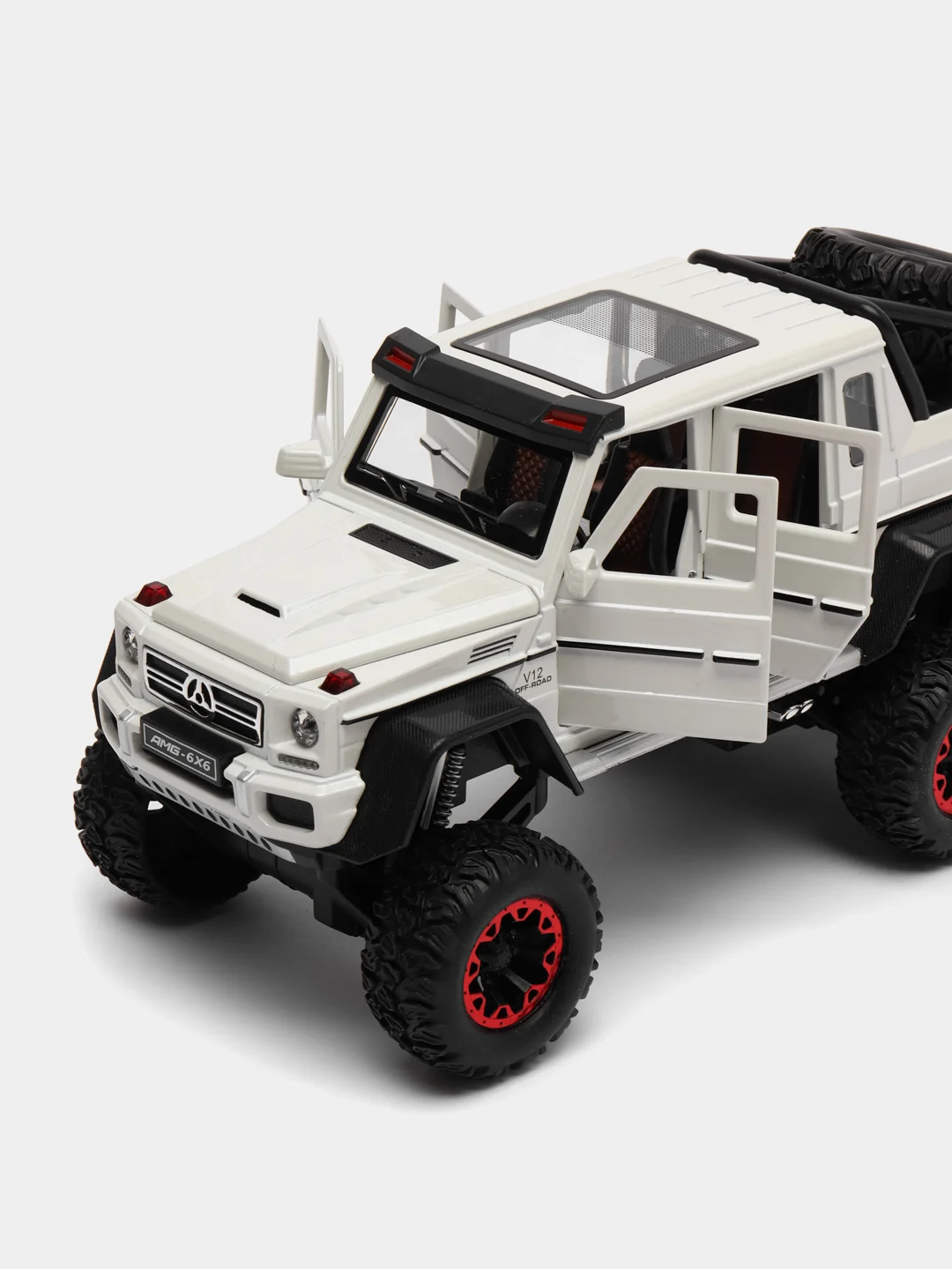 Желтый металлическая модель машины "Гелендваген 6x6", свет и звук, масштаб 1:20/гелик 6х6
