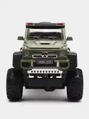 Зелёный хаки металлическая модель машины "Гелендваген 6x6", свет и звук, масштаб 1:20/гелик 6х6