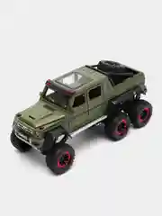 Зелёный хаки металлическая модель машины "Гелендваген 6x6", свет и звук, масштаб 1:20/гелик 6х6
