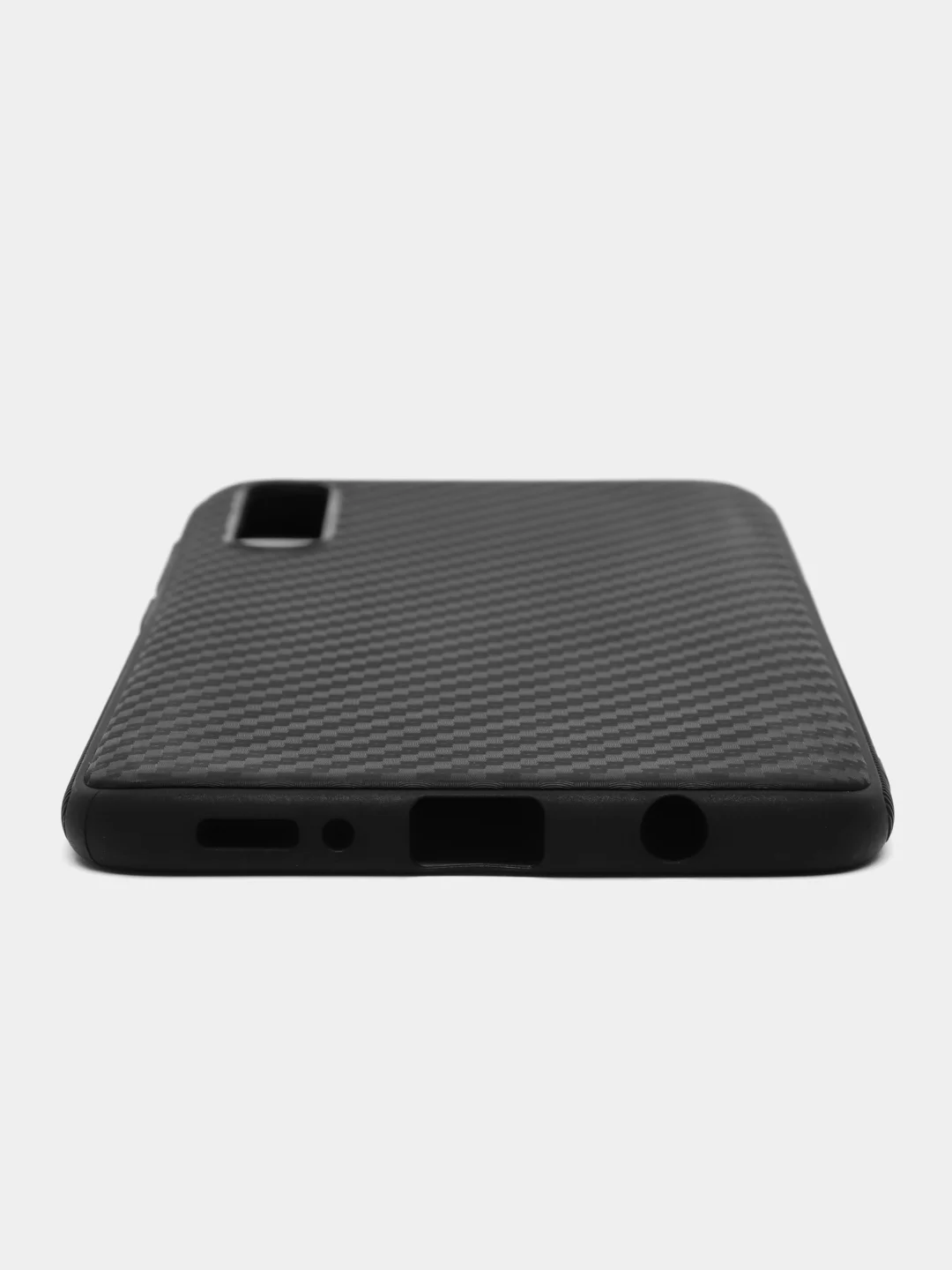 Черный чехол Samsung Galaxy A50 / A50s / A30s, Самсунг А50 / А50с / А30с силиконовый, под карбон