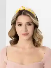 Желтый ободок для волос
