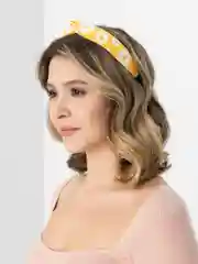 Желтый ободок для волос