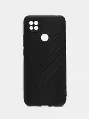 Черный чехол силиконовый для Xiaomi Redmi 9C, Redmi 10A, Сяоми Редми 9С / Редми 10А карбон
