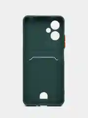 Зеленый чехол XIAOMI POCO X5 / Redmi NOTE 12 с защитой камеры и карман для пластиковой карты