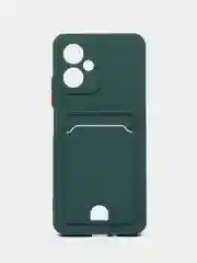 Зеленый чехол XIAOMI POCO X5 / Redmi NOTE 12 с защитой камеры и карман для пластиковой карты