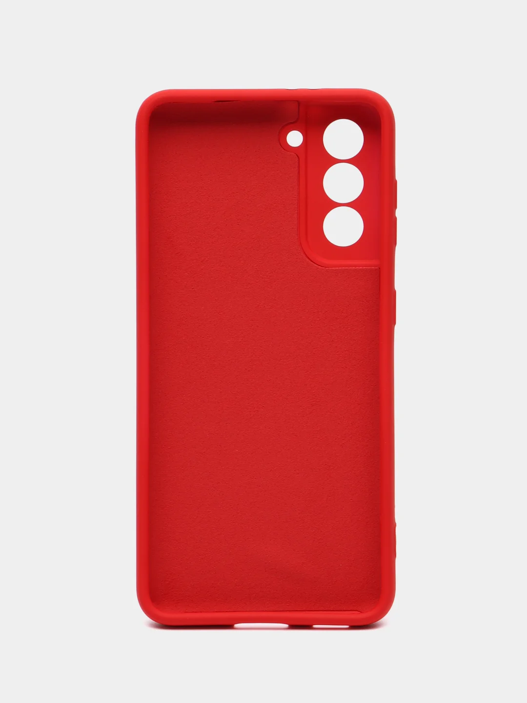 Красный чехол силиконовый для Samsung Galaxy S21, Самсунг Галакси С21