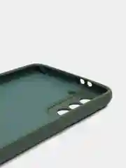 Тёмно-зелёный чехол силиконовый для Samsung Galaxy S21, Самсунг Галакси С21