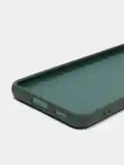 Тёмно-зелёный чехол силиконовый для Samsung Galaxy S21, Самсунг Галакси С21