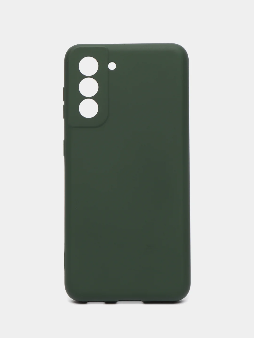 Тёмно-зелёный чехол силиконовый для Samsung Galaxy S21, Самсунг Галакси С21