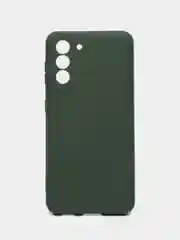 Тёмно-зелёный чехол силиконовый для Samsung Galaxy S21, Самсунг Галакси С21