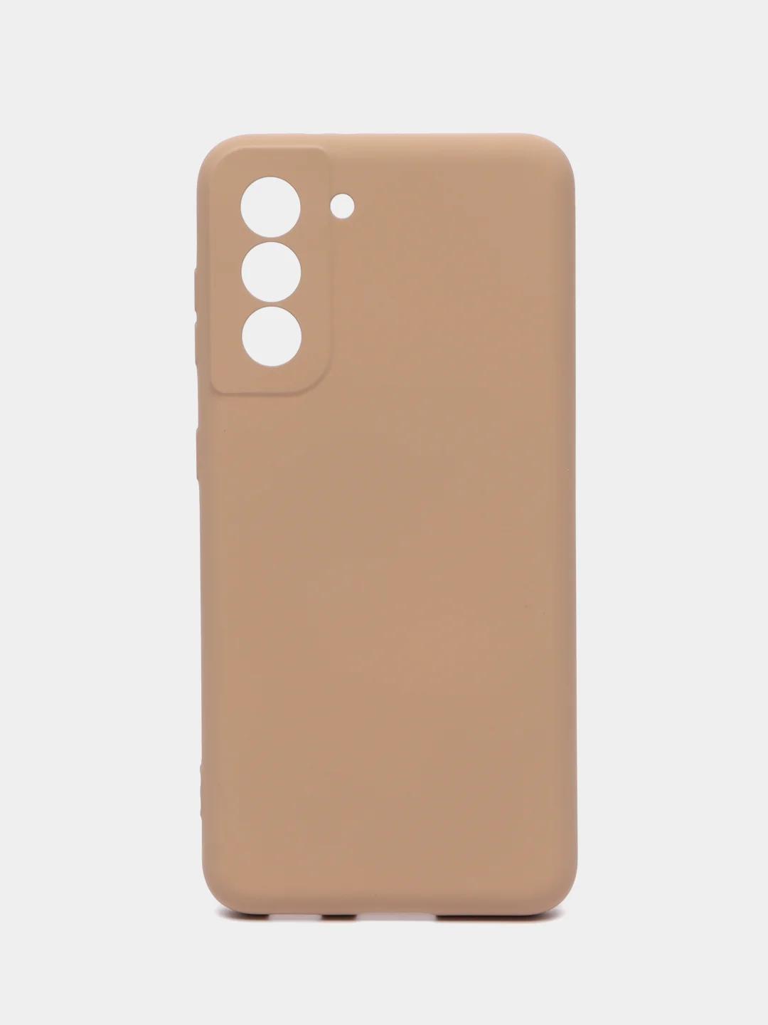 Бежевый чехол силиконовый для Samsung Galaxy S21, Самсунг Галакси С21