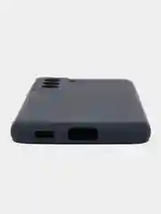 Темно-синий чехол силиконовый для Samsung Galaxy S21, Самсунг Галакси С21