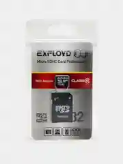 Карта памяти Exployd microSDHC 4 / 8 / 16 / 32 / 64 / 128 GB, Class10, micro SD, микросд, флеш карта