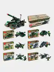 Зеленый конструктор Military, военная техника, 12 видов