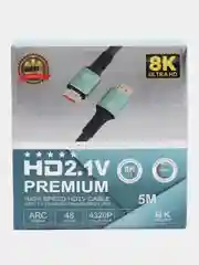 Кабель HDMI 8K, 5 метров, Premium HDTV