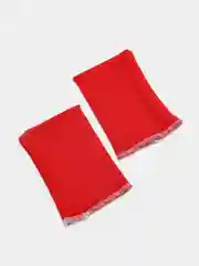 Красный манжеты трикотажные, кашкорсе, 1 пара, 9 х 14 см