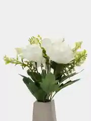 Белый букет "Пионы" искусственные, цветы искусственные, розы, пионы, декор для дома, ритуальные
