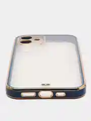 Синий чехол силиконовый для iPhone 12