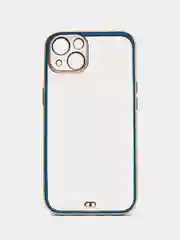 Синий мягкий силиконовый чехол для iPhone 13, технология 6D