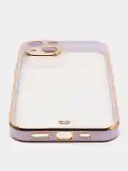 Сиреневый мягкий силиконовый чехол для iPhone 13, технология 6D