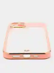 Розовый мягкий силиконовый чехол для iPhone 13, технология 6D