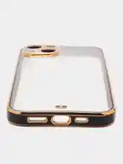 Черный мягкий силиконовый чехол для iPhone 13, технология 6D