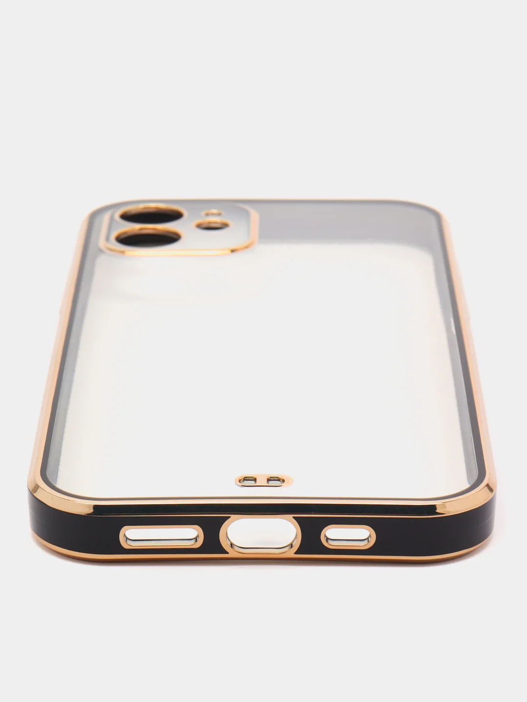 Черный чехол силиконовый для iPhone 12