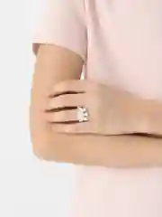 Белый кольцо детское "Корона"