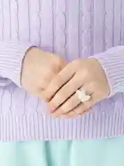 Белый кольцо детское "Бабочка"