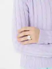 Белый кольцо детское "Бабочка"