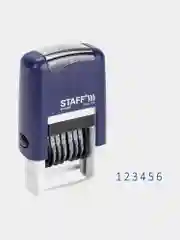 Нумератор 6-разрядный STAFF, "Printer 7836", оттиск 22х4 миллиметра