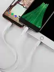 Белый кабель зарядный HOCO X25 "3-в-1" (Type-C/Lightning/MicroUSB, для iPhone и Android)