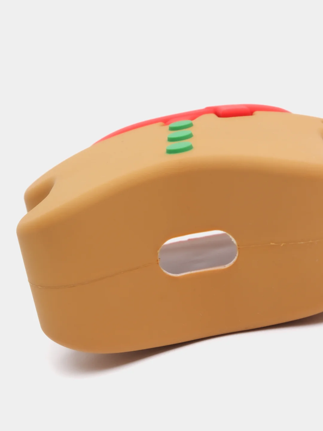 Коричневый чехол для кейса AirPods 2 Case, объемный, 3D, ударопрочный, силиконовый