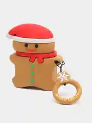 Коричневый чехол для кейса AirPods 2 Case, объемный, 3D, ударопрочный, силиконовый