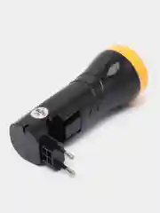 Аккумуляторный фонарь ручной ТРОФИ TA4, 4V, 0.5Ah, 4св/д, черный пластик, 2 режима, 220V