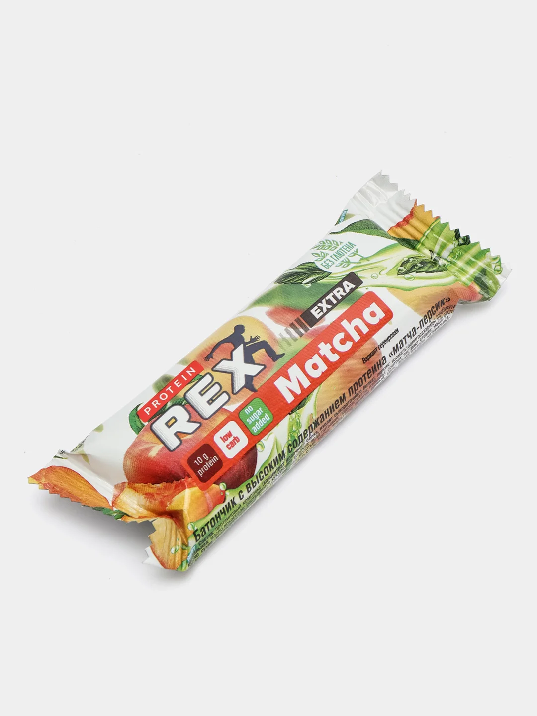Протеиновый батончик ProteinRex EXTRA "Матча-персик", без сахара, 40 г