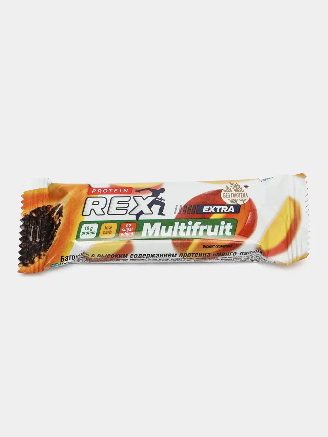 Протеиновый батончик ProteinRex EXTRA "Манго-папайя", без сахара, 40 г