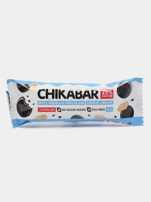 Батончик глазированный с начинкой CHIKALAB "Хрустящее печенье", 60 г