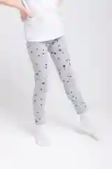 Серый меланж легинсы для девочки, цветные