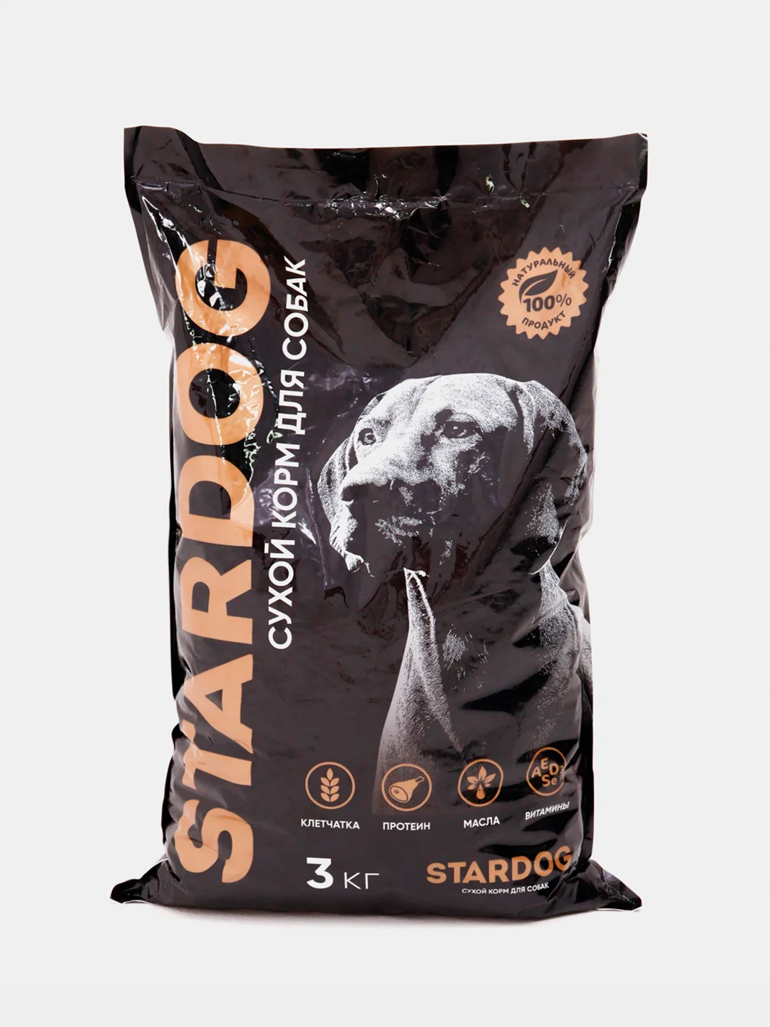 STARDOG, Корм с говядиной 3 кг для собак средних и крупных пород