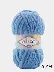 Синий пряжа Alize Softy mega (Ализе софти мега), 100 г, 70 м