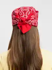 Красный хлопковый платок, бандана