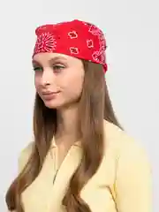 Красный хлопковый платок, бандана