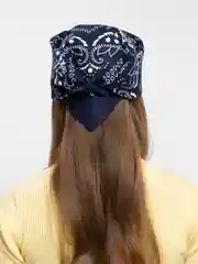 Синий меланж хлопковый платок, бандана