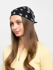 Угольный хлопковый платок, бандана