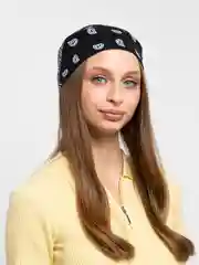 Угольный хлопковый платок, бандана