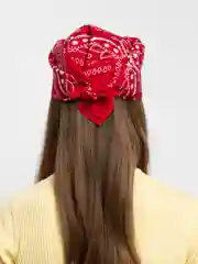 Алый хлопковый платок, бандана