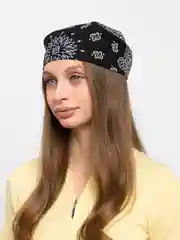 Черный хлопковый платок, бандана