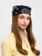 Черный хлопковый платок, бандана