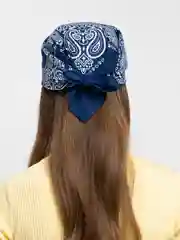 Синий хлопковый платок, бандана